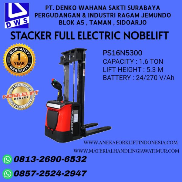 stacker full electric ps16n53 - Aneka Forklift Indonesia